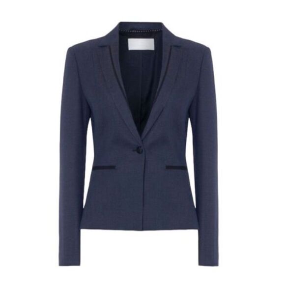 Hugo Boss Jackets & Blazers - Hugo Boss Wool Blend Single Breasted One Button Blazer Navy Blue Women's Size 0